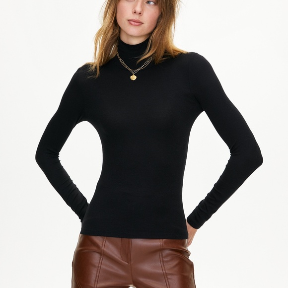 Aritzia Tops - Wilfred ARITZIA Turtleneck Soft Modal Blend black  Long sleeve top